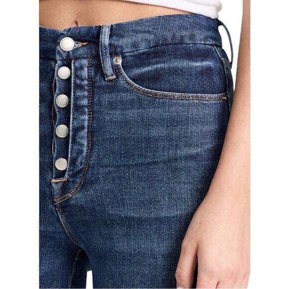 NWT Good American Good Curve Exposed Button High Rise Straight Jean Sz 6/28 $145 - Picture 6 of 8